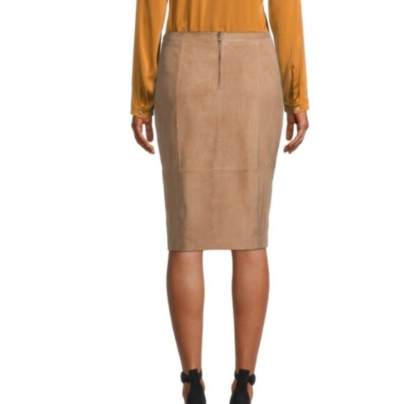 Kobi Halperin Salem Suede Skirt Sand 4 - Picture 10 of 10